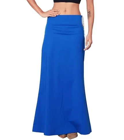 Women's Satin Petticoat Saree Underskirt Free Size Adjustable Sari Inner Wear