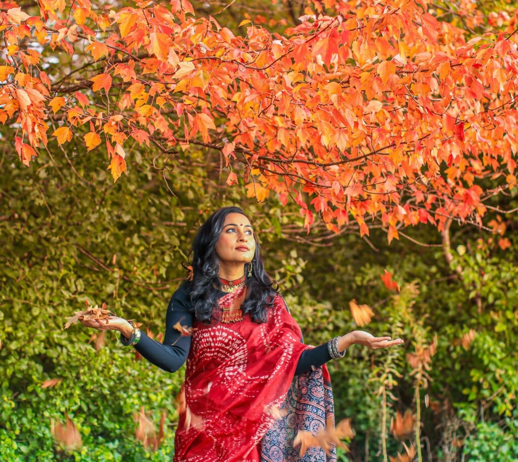red and black saree red and black saree