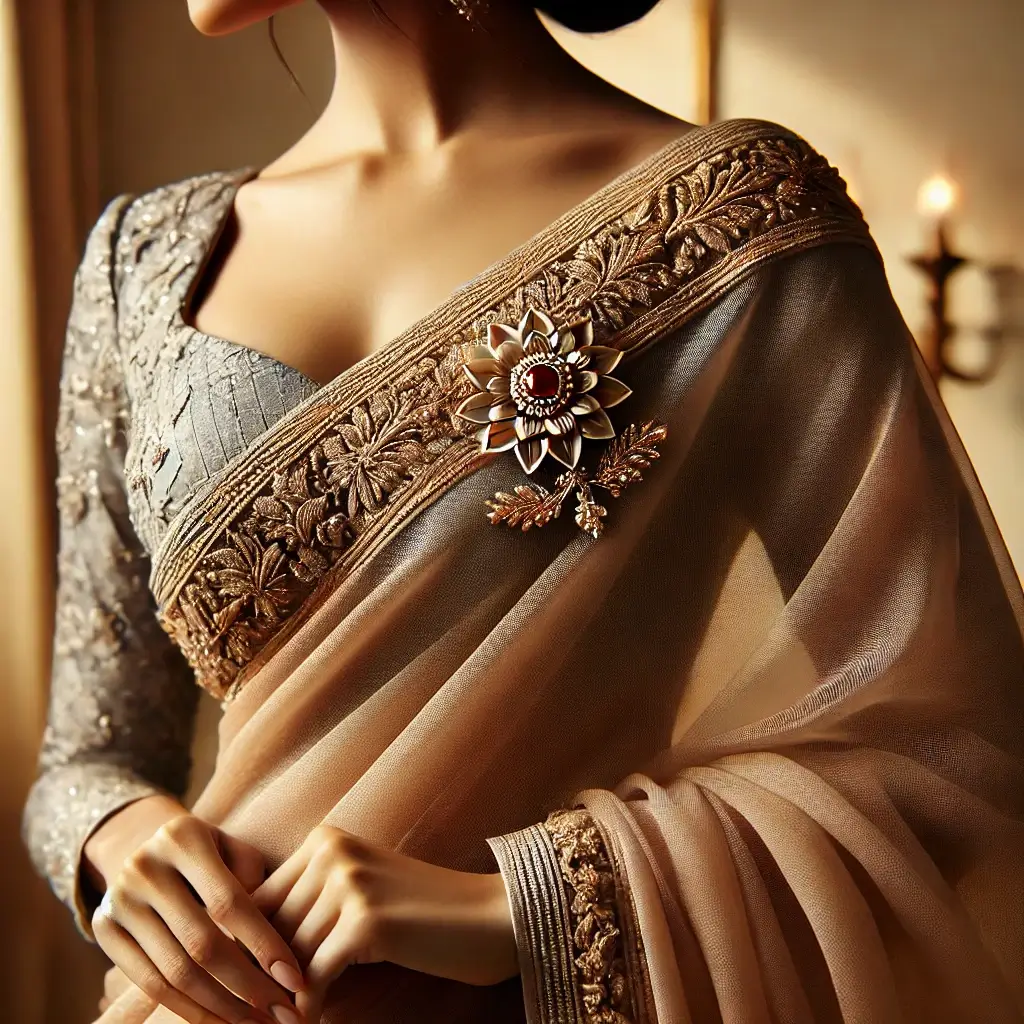 magnetic brooch saree hacks