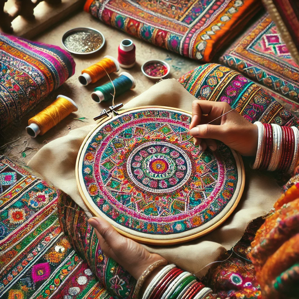 sewing banjara embroidery