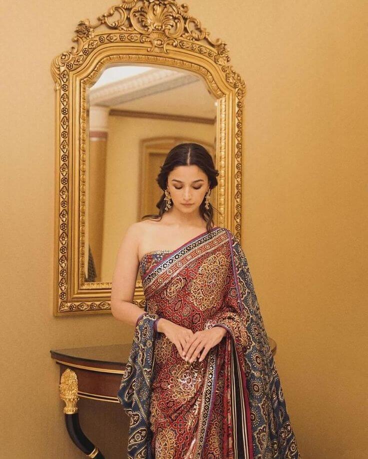 ajrakh ajrakh saree