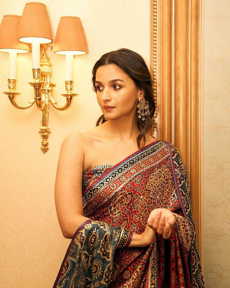 ajrakh ajrakh saree