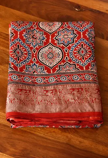 ajrakh ajrakh saree