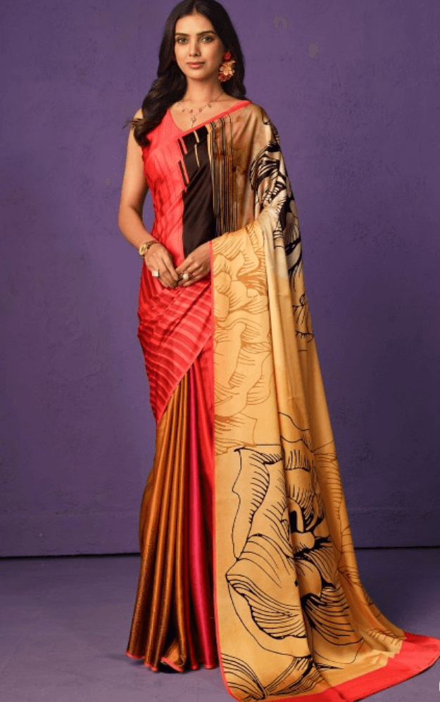 saree digital print saree