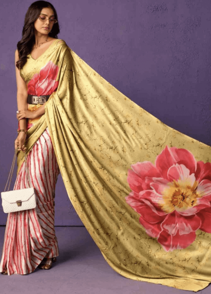 saree digital print saree