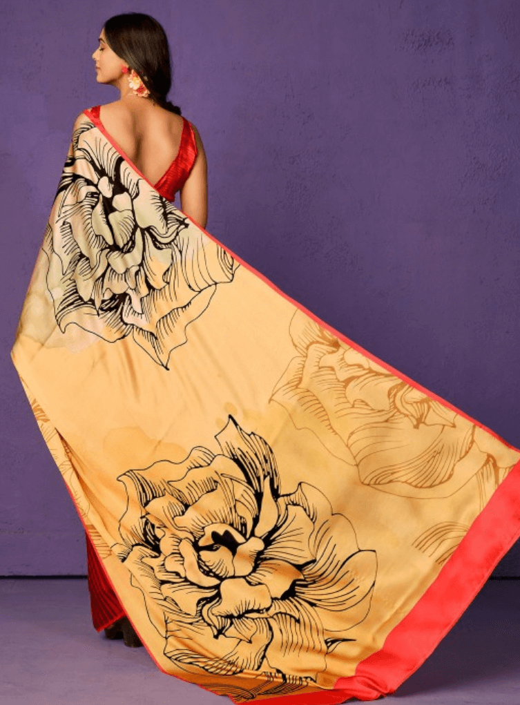 saree digital print saree