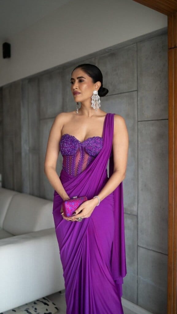 Corset-Saree-Blouse silk saree corset blouse