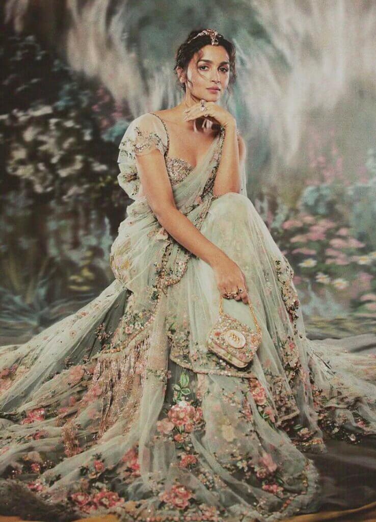 alia bhatt met gala saree