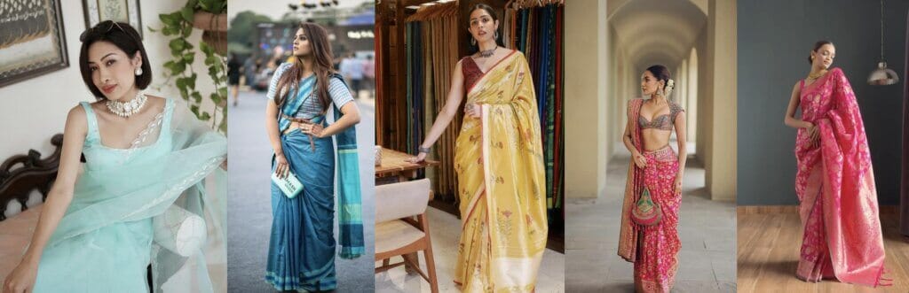 saree_collage saree influencers