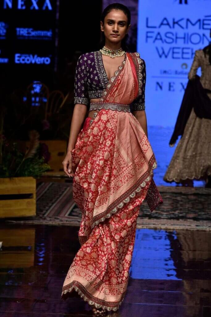 waterfall saree