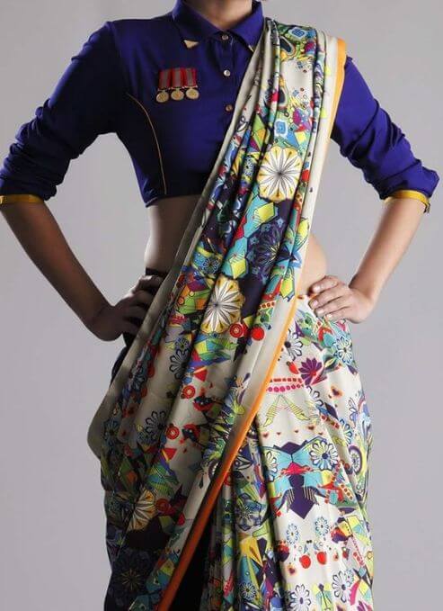 saree x jeans