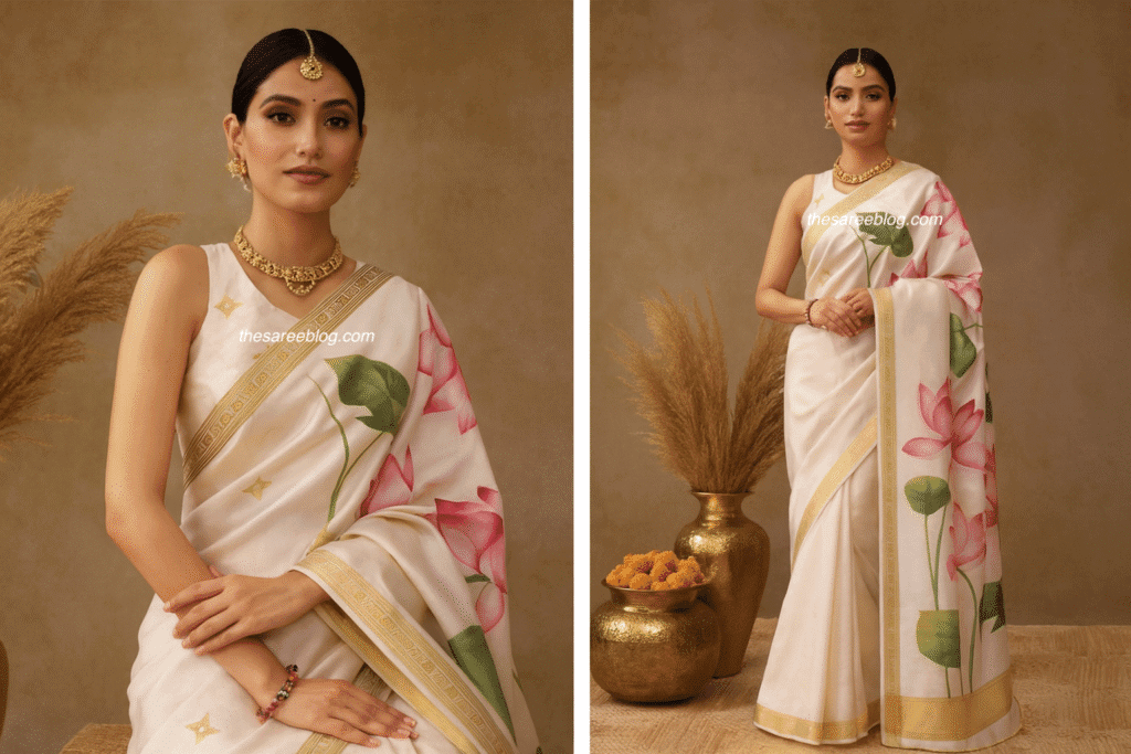 onam saree looks