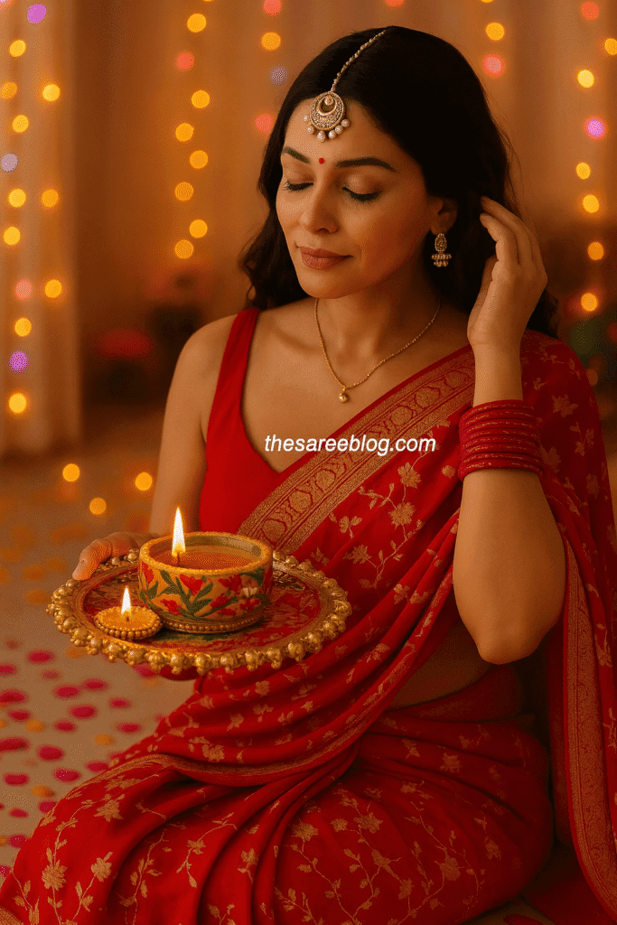 saree pose