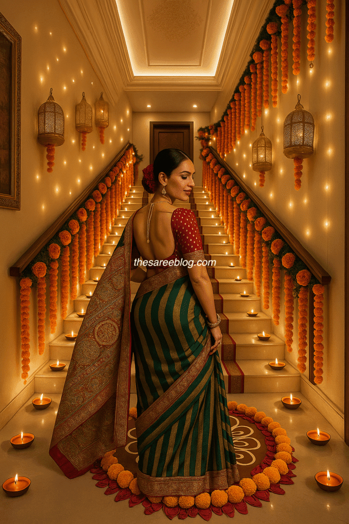 saree pose