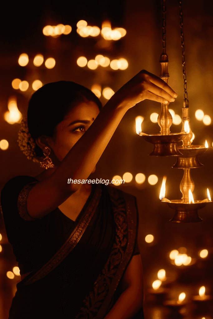 saree pose