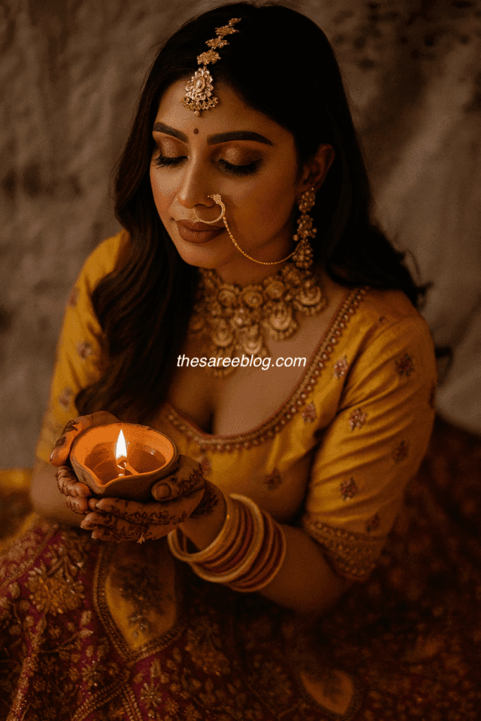 saree pose