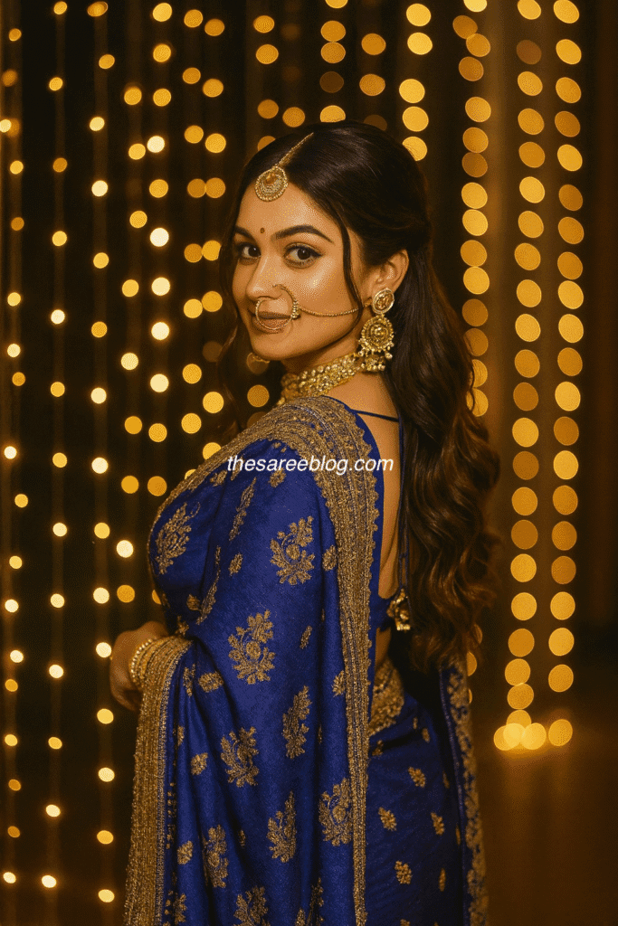 saree pose