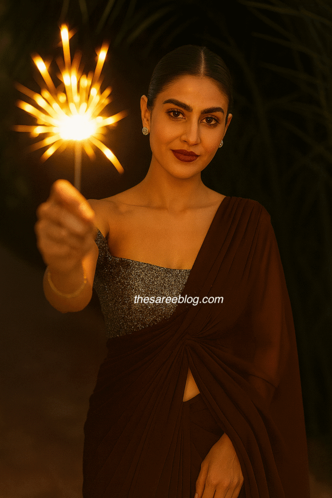 saree pose