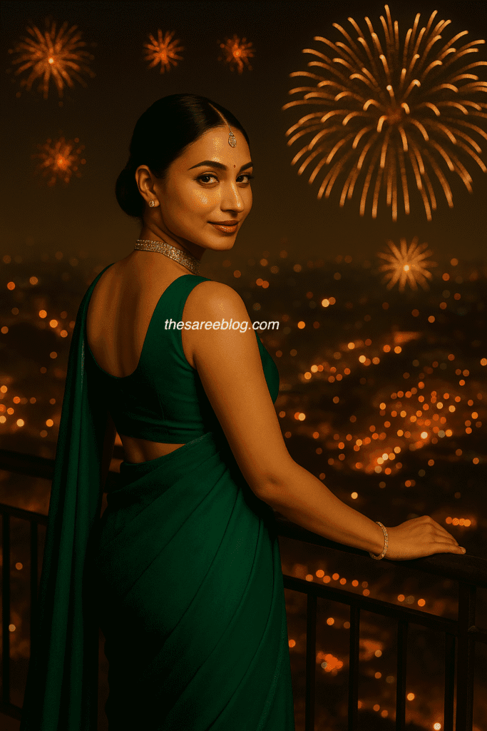 saree pose