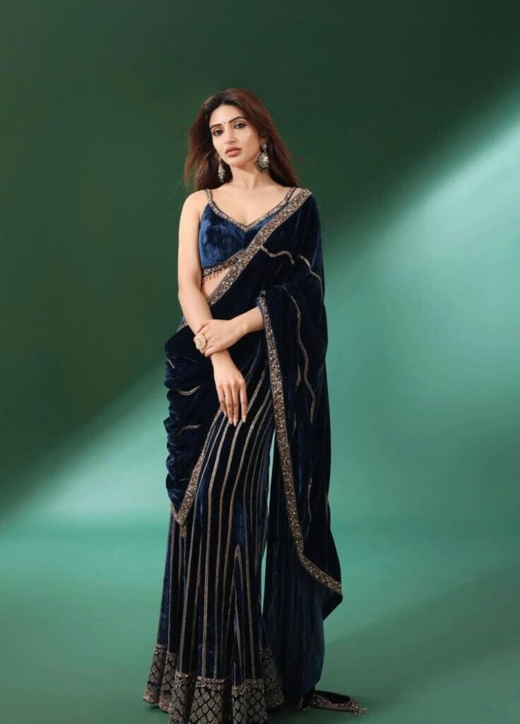 velvet sharara look