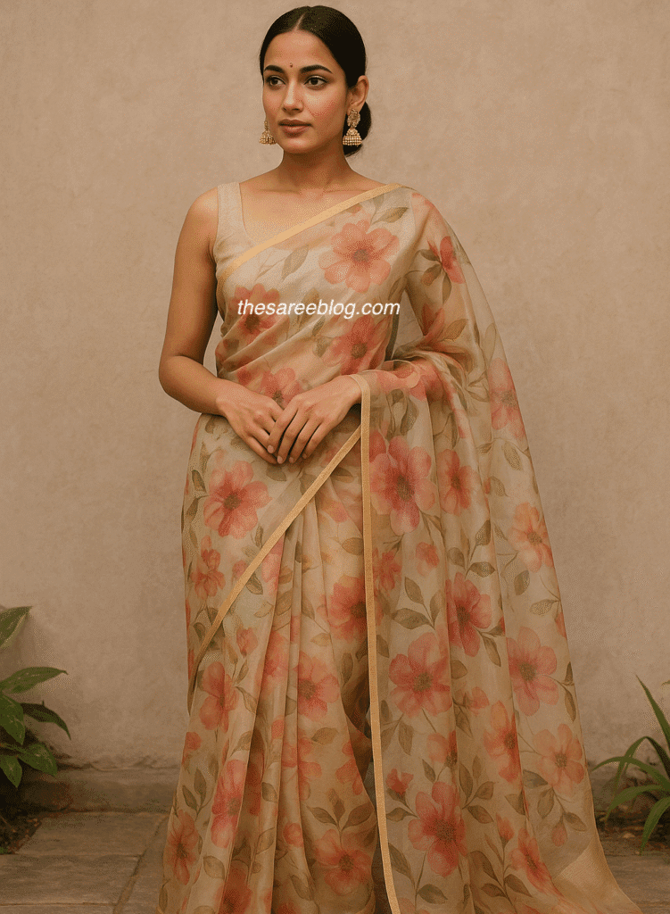 floral sarees