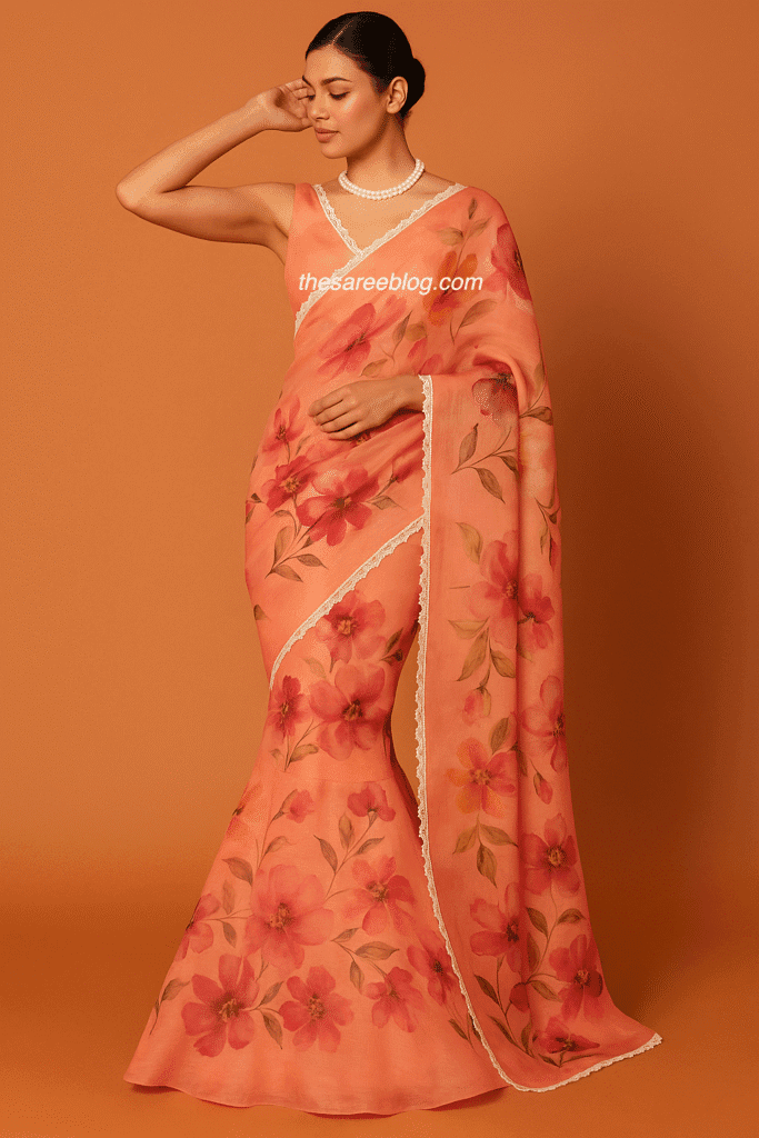 floral sarees