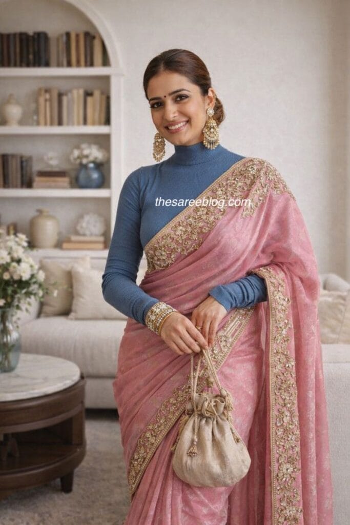 sweater with saree