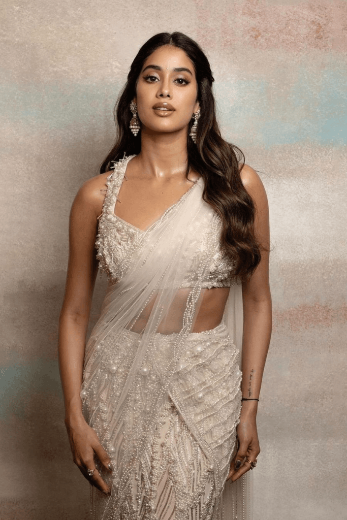jahnvi kapoor - romantic sarees