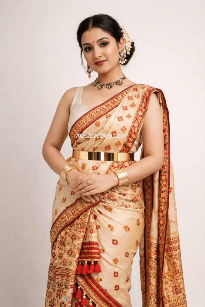 woman in traditional mekhela chador