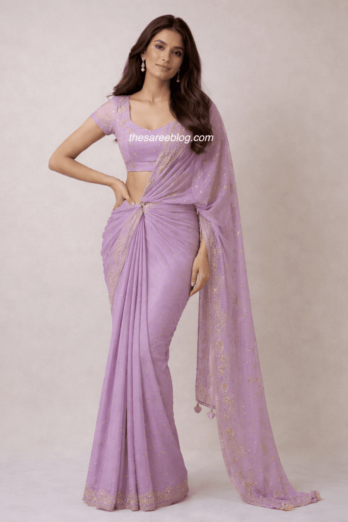 how to style a tissue saree