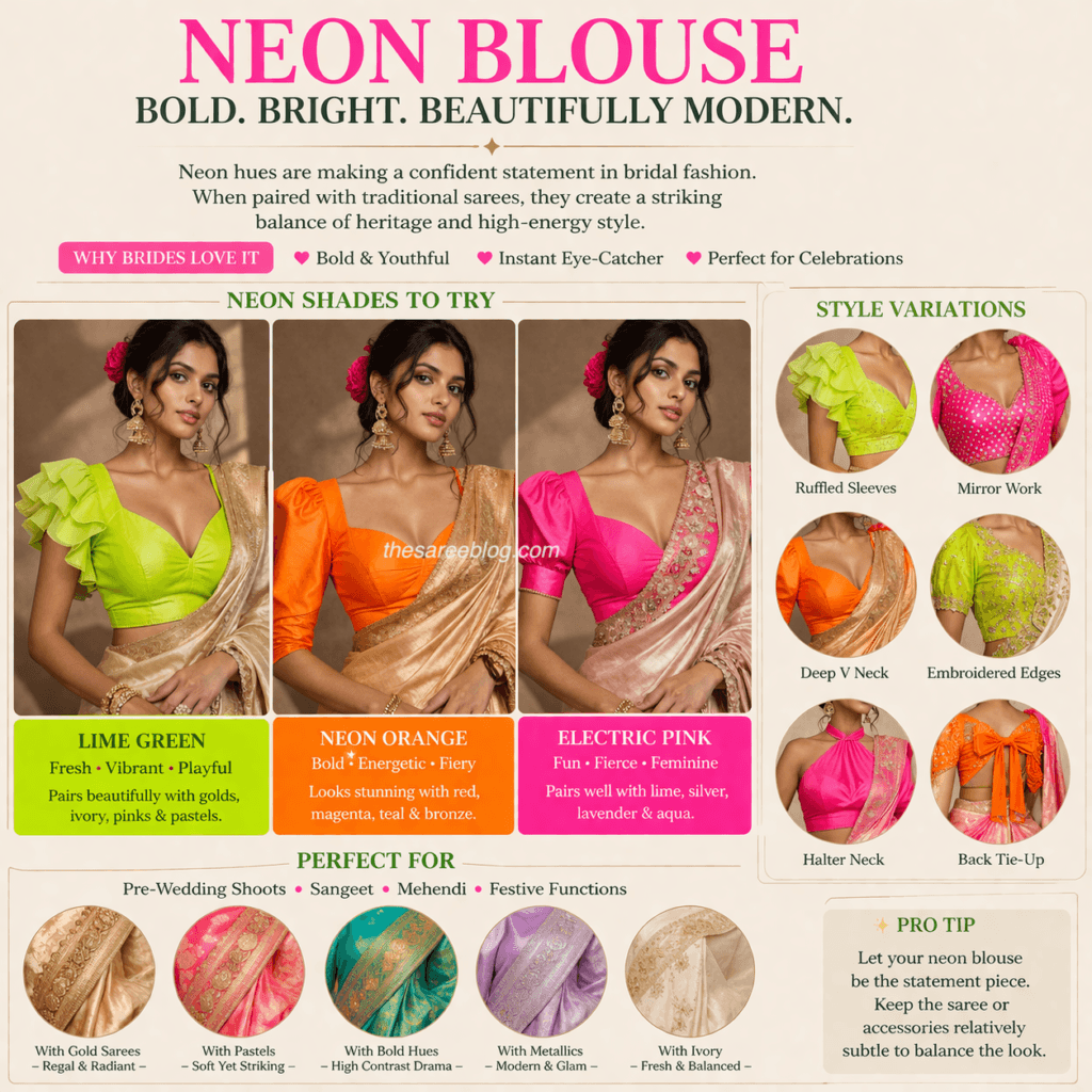 saree blouse colour