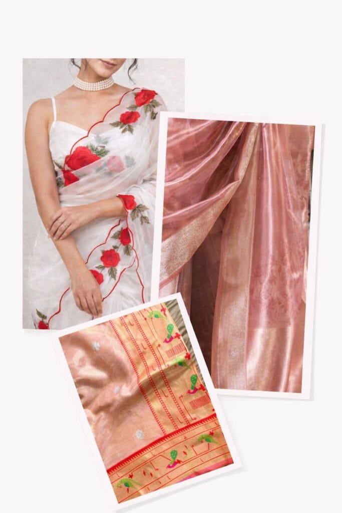 organza sarees