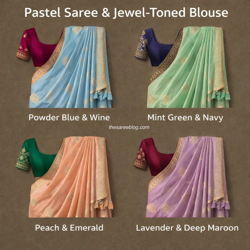 saree blouse colour