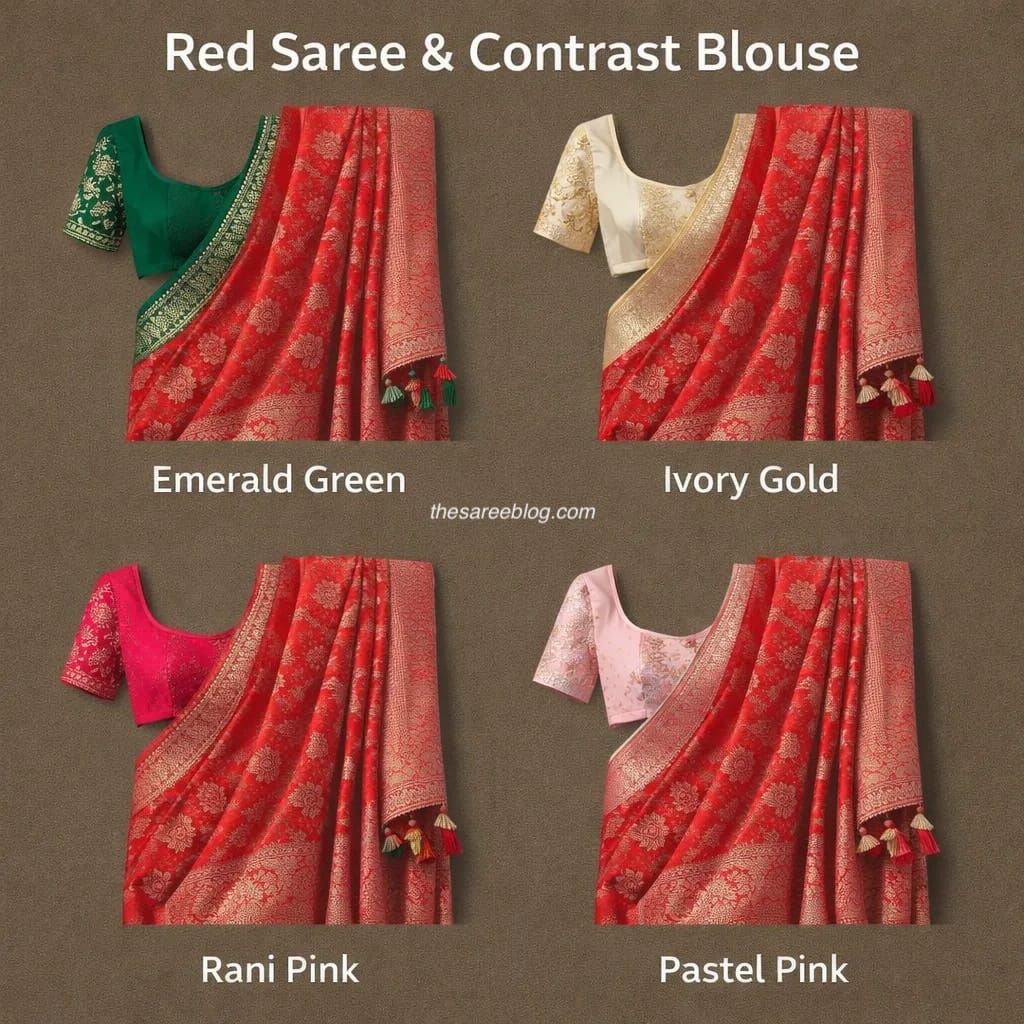 saree blouse colour