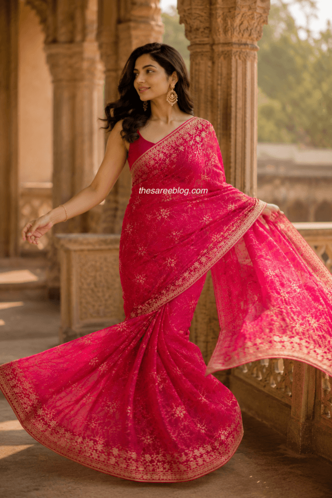 saree poses