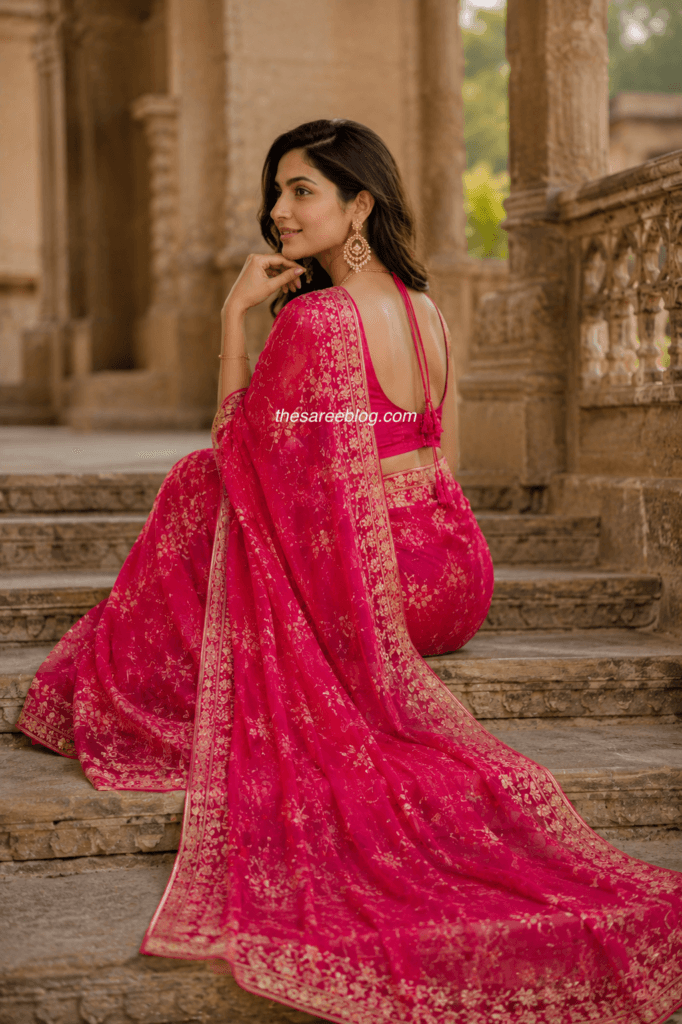 saree poses