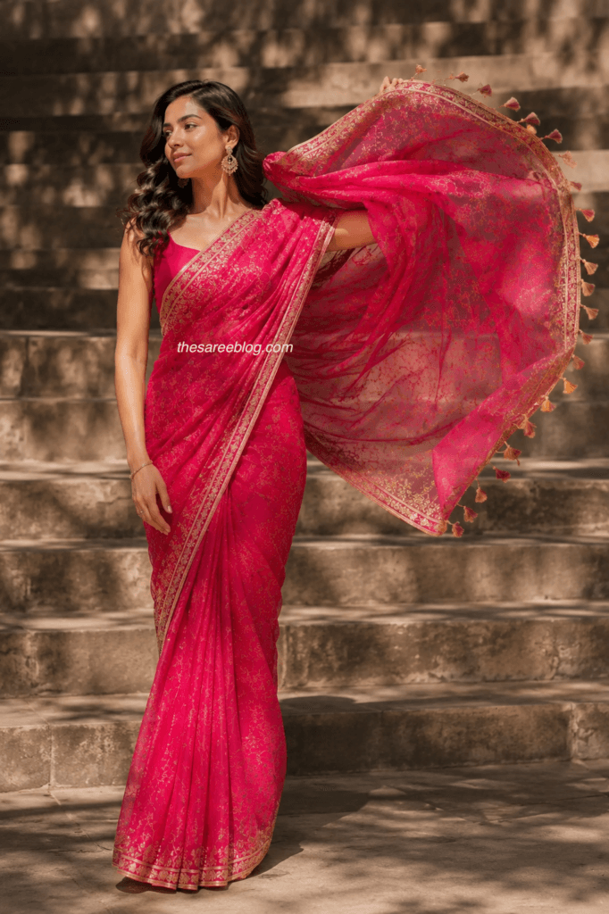 saree poses