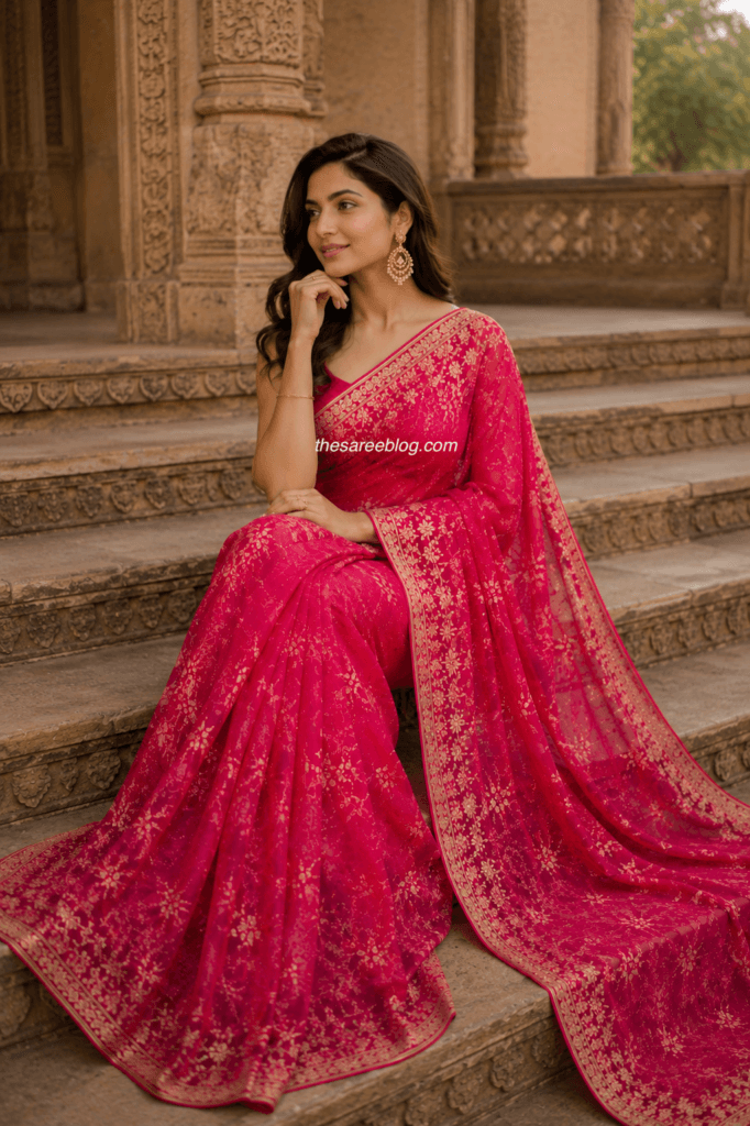 saree poses