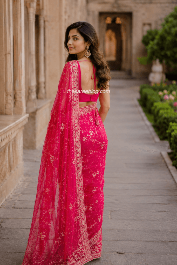 saree poses