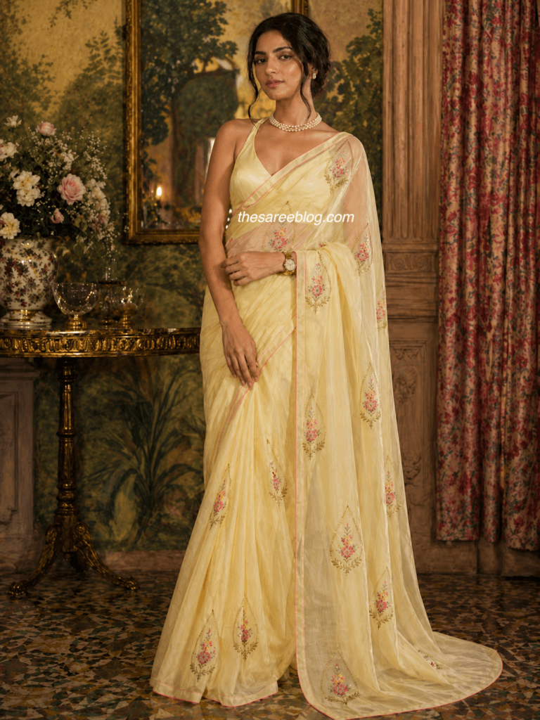 chiffon saree styles