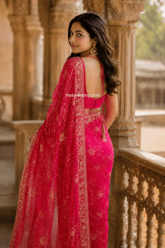 saree poses