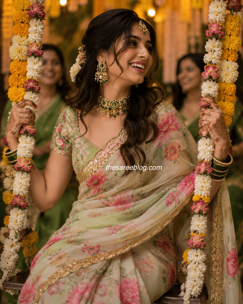 festive saree poses